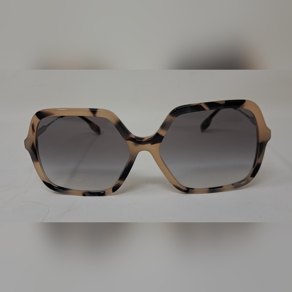 Burberry Sunglasses Havana Gray Gradient Oversized Square Check B4324 59-16-140 - Picture 9 of 16